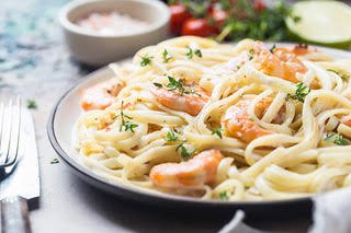 Creamy Mozzarella Shrimp Pasta - Aroma Culinary